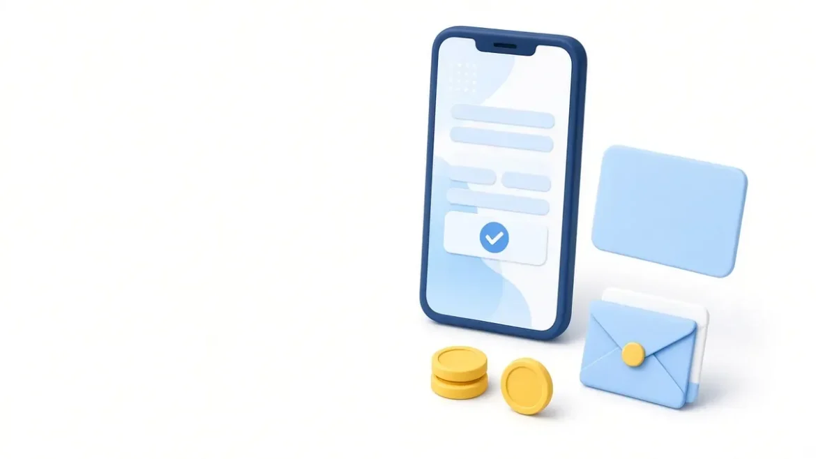 Ilustrasi smartphone berisi formulir untuk apply kartu kredit BCA online